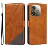 For Oppo A5 Energy 5G (China)/Oppo A5 Pro 4G (Global) Leather Case Geometric Line Design Wallet Phone Cover with Wrist Strap
