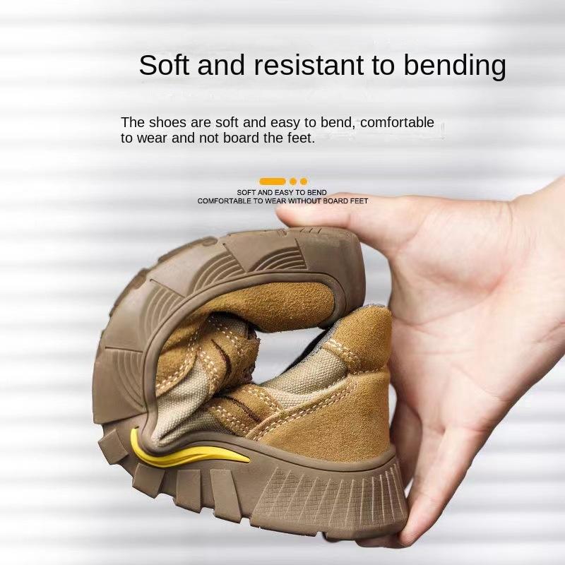 Labor Insurance Shoes Men's Anti-smashing, Anti-puncture, Oil-resistant Acid-alkali Electric Welding Work Shoes, Safety Shoes