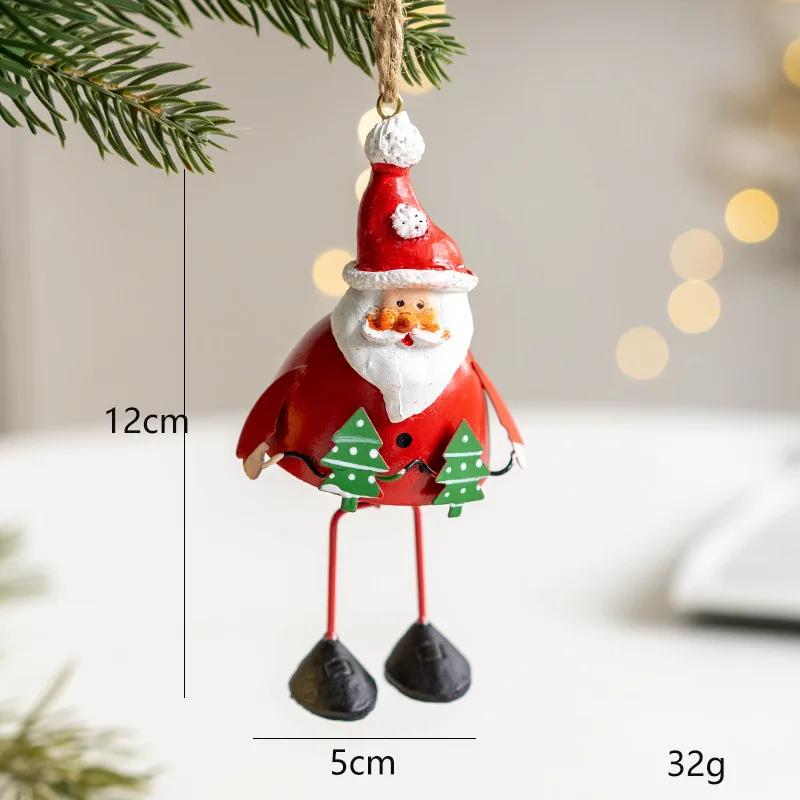 Lovely Old Man Snowman Elk Resin Small Pendant Christmas Tree Decoration Iron Handicraft Old Man Hanging Foot
