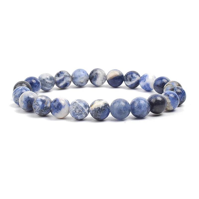 Bratara din margele din piatra naturala pentru femei barbati ametisti cristal cuarturi acvamarine jade bijuterii agate bratari elastice