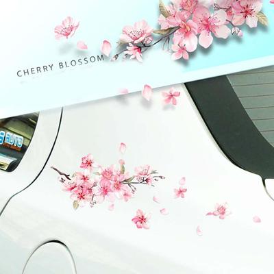Kreative Kratzfeste Rosa Schwimmende Aufkleber Markierungen Scheinwerfer Aufkleber Sakura Autoaufkleber