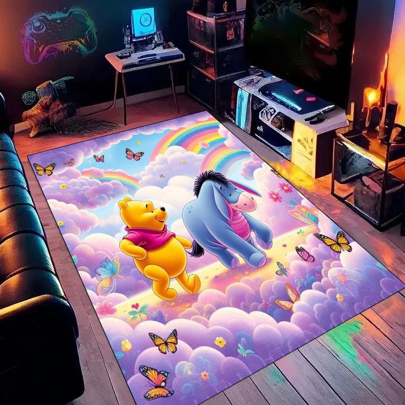 

Winnie the Pooh Pattern Rug - Non-slip kitchen mat, outdoor rug, home and bedroom decor, yoga mat, birthday gift. 60x90cm