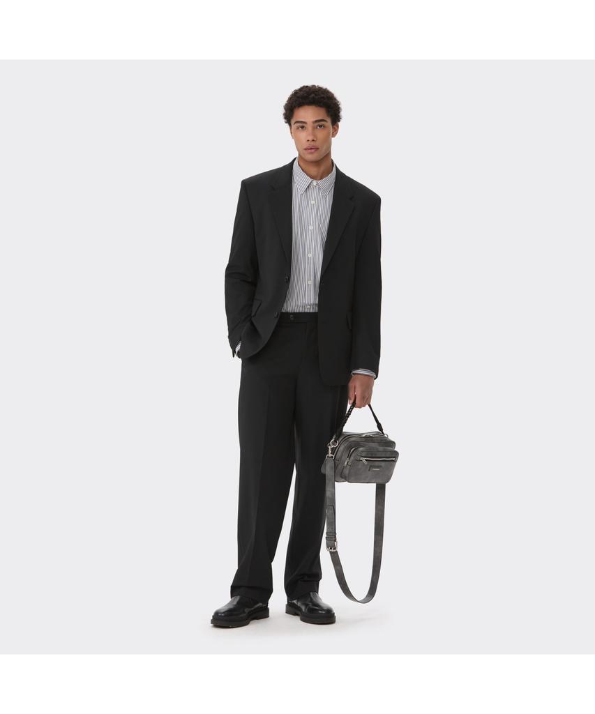 Keoseuuteommellou Black Relaxed Fit Wool Blended Setup Pants Cwpas26221Bkx