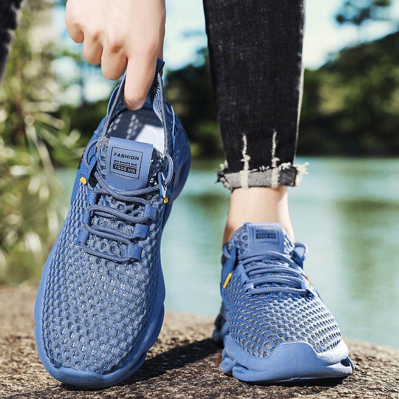 

Мужская обувь 2025 лето новая сетчатая обувь дышащая универсальная повседневная обувь модная износостойкая нескользящая спортивная платформа приливная обувь 44