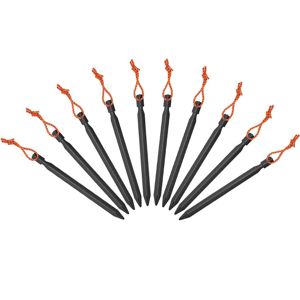10Pcs Canopys Stake Aluminiums Alloys Tent Peg Yard Lawn Peg Outdoor Camping Stake for Fixings Tent Tarps Awnings Pad