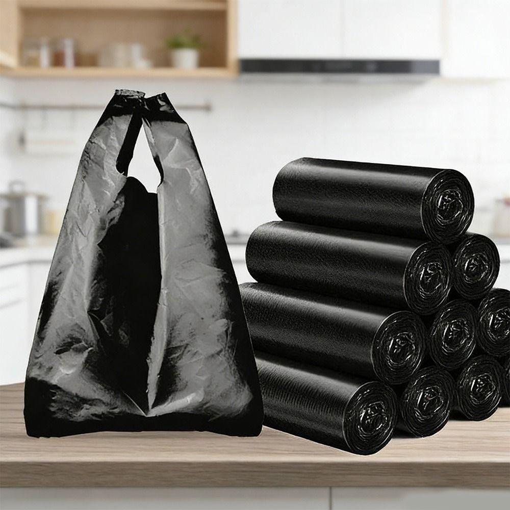 30PCS Durable Thickened Portable Garbage Bags Large Capacity Handheld Large Garbage Bag Plastic Bag Office