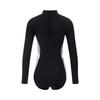 Li-Ning Swimming Series Color Block Letter UV Resistant Breathable Long Sleeve One-Piece Swimsuit Women Swimsuit Black Lilac ASLU110-1