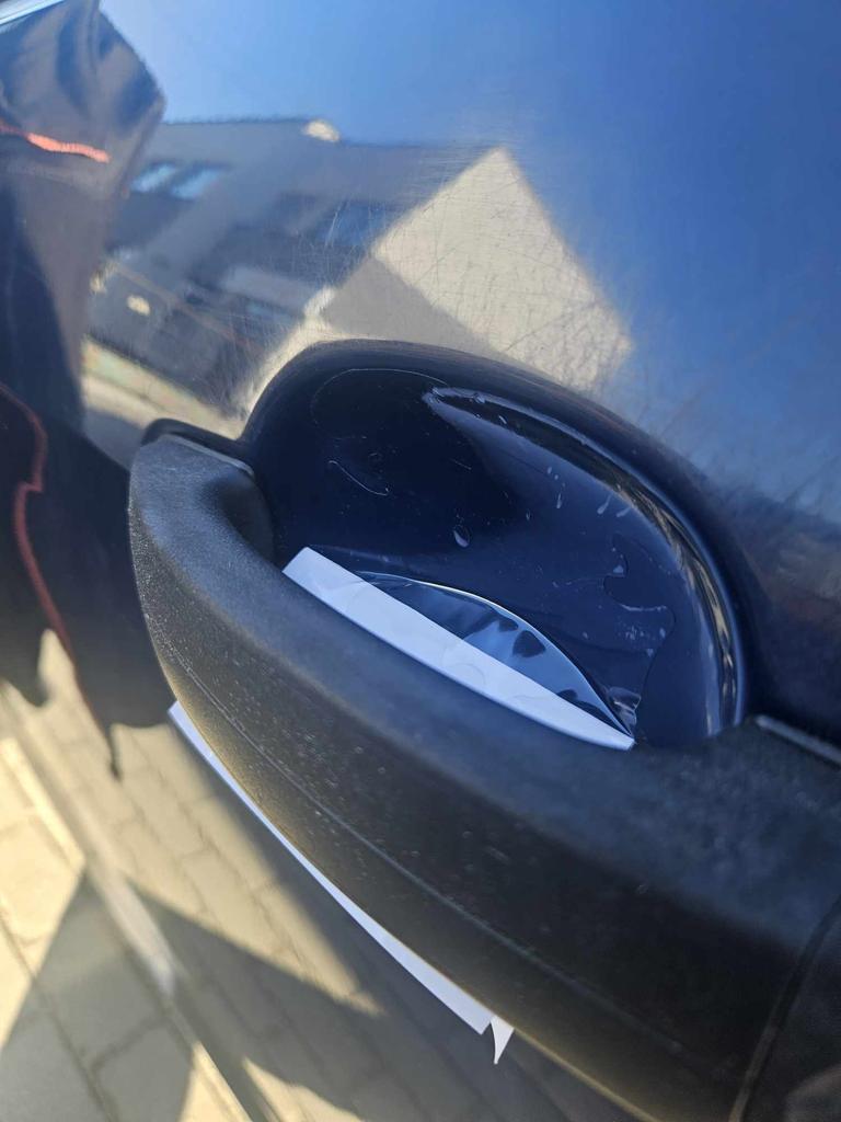 Car door handle sticker, protective foil, transparent, 9.5x8.5 cm - 4 pcs