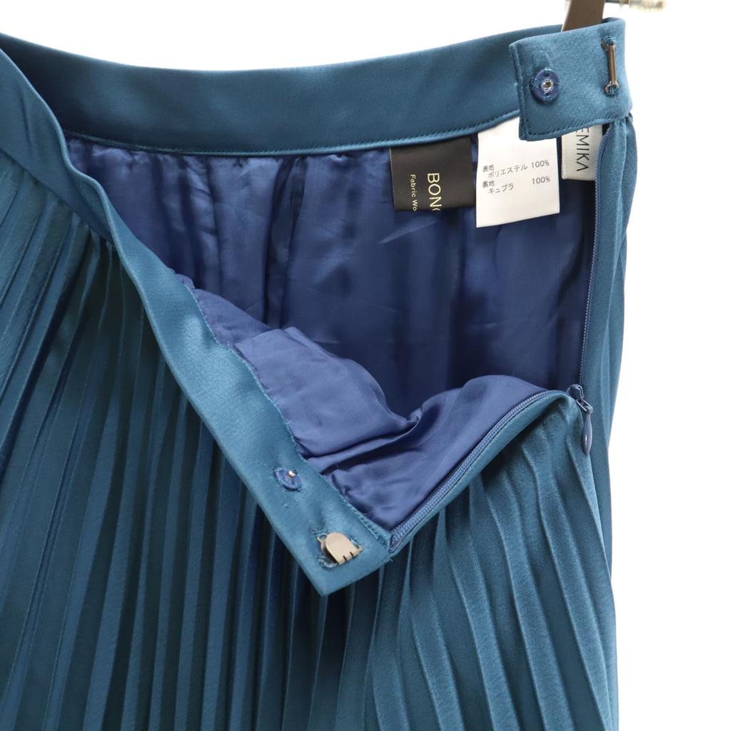 NEMIKA Made In Japan Long Length BONOTTO Fabric Pleated Skirt 11 Relian Women Used