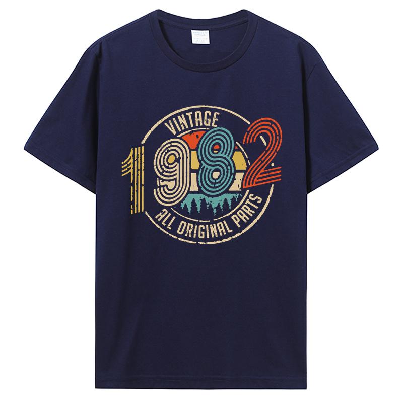 Vintage 1974 1962 1974 1982 All Original Parts Birthday Gifts Men T-Shirt Funny Tees Cotton T Shirt  Harajuku Streetwear