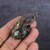 Labradorite Gemstone Handmade Copper Wire Wrap Jewelry Pendant 2.36" j3m07