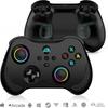 RGB Wireless Controller Bluetooth-Compatible Gamepad for PS4 Switch (Black)