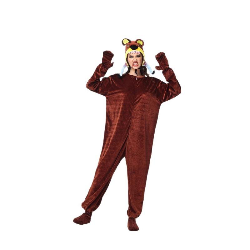 Halloween Cartoon Animal Onesie Man-eating Bear Brown Bear Animal Costume Cosplay Costume