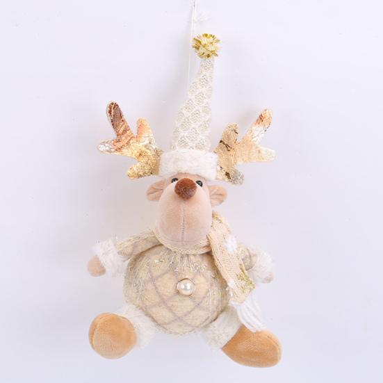 Christmas Tree Doll Decoration with Lanyard Easy to Hang Adorable Snowman Santa Claus Christmas Tree Hanging Ornament