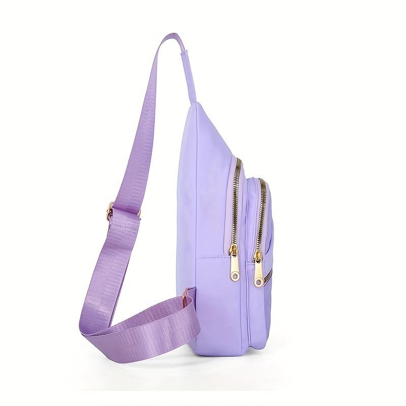 Bolso cruzado acolchado ligero para mujer con agujero para auriculares - Bolso compacto con correa ajustable y cierre de cremallera, Organizador de almacenamiento multicapa