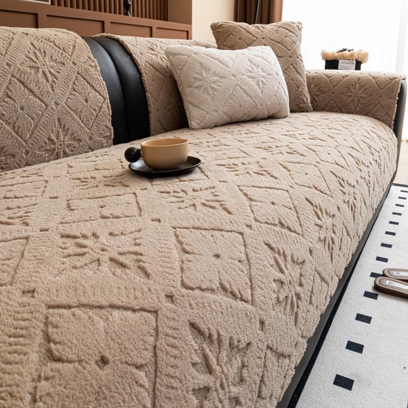 Plush Anti-Slip Sofa Cover Decor Soft Sofa Towel Couch Cushion 1/2/3/4 Seater For Living Room Modern Furniture Protector