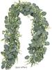 2pcs Artificial Eucalyptus Vine Plant Real Texture Fake Green Hanging Plant Wedding Courtyard Garden Home Party Wall Decoration