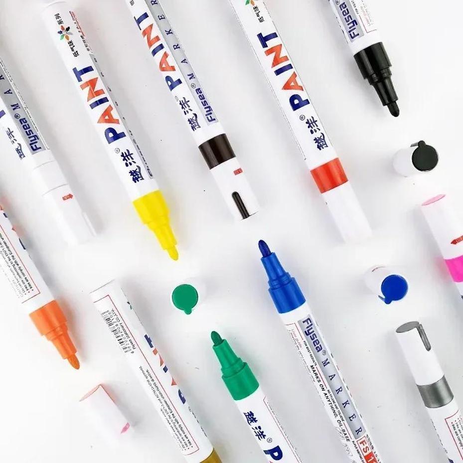 1 Pcs Multicolor Waterproof Rubber Paint Marker Pen Permanent Drawing Highlighter Environmental Car Tire Tread Painting Marker
