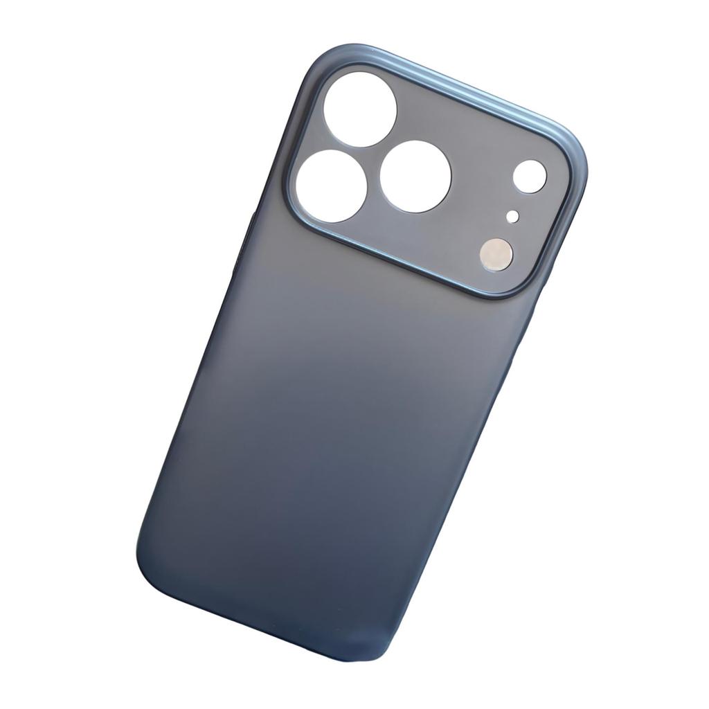 Transparent Premium Orange Anti-Fingerprint Phone Case for iPhone 17 Pro Max – Fully Covered Buttons