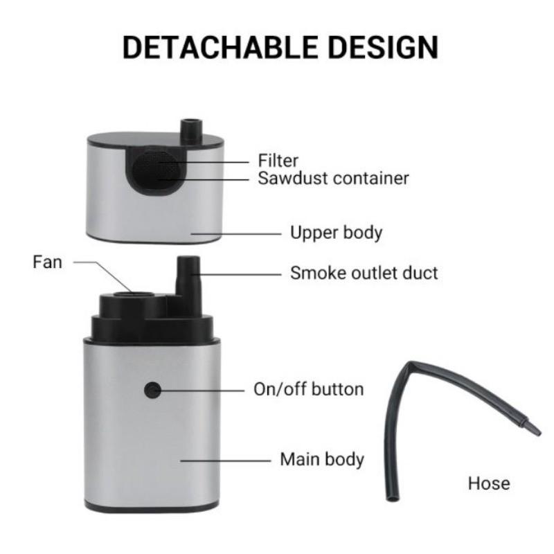 Ruční udírna na studený kouř BBQ koktejl jídlo nápoj molekulární kuchyně stroj přenosný generátor kouře