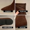Korean version of retro niche pointed head low heel short boots women's autumn and winter new suede fashion versatile and thin fashion boots