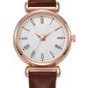 Analog Quartz Watches for Women Fashion Adjustable Leather Strap Wristwatch Elegant Easy Read Roman Numerals Dress Watch Gifts for Mom Wife Birthday