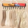 Portable Underwear Hanger Clips Fabric Clothes Drying Rack Foldable Travel Hotel Sock Hooks Holder