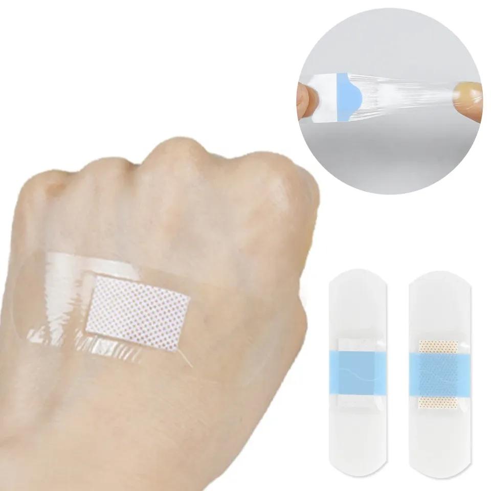 50Pcs Transparent Adhesive Wound Plaster Waterproof Medical Anti-Bacteria Band Aid Bandages Home Travel First Aid Kit