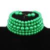 Women Summer Fashion Simple Multi-layer White Imitation Pearl Wide Bib Necklace Jewelry Charm Creative Gifts Jewerly Accessories