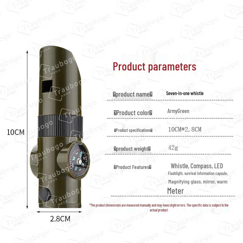 Trauberg 7-in-1 Outdoor Survival Whistle