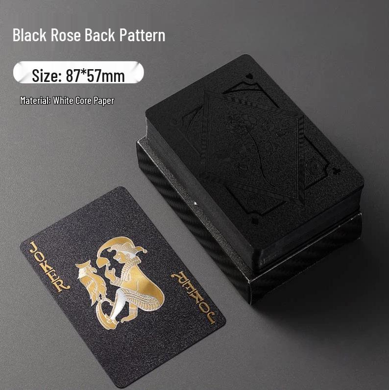 High-Grade Gold Foil Durable PVC Waterproof Poker Cards for Party Games