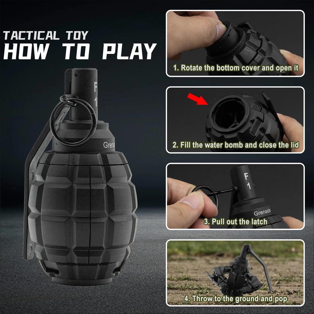 F1 Hand Grenades Plastic Toy Dummy Grenade Model Tactcial Airsoft Paintball Role Play Prop