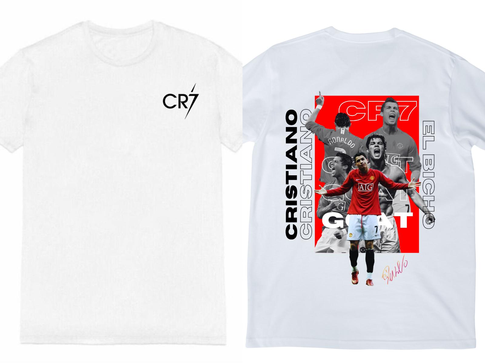 Графическая футболка CR7 Мужская Женская Спортивная Хлопок Свободная Оверсайз Y2k Уличная Одежда С коротким рукавом Хлопок Высокое качество Женская Мужская Одежда 4XL