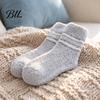 Elastic Mid-calf Thermal Wear Thickened Coral Fleece Socks for Men, Striped Socks, Soft High Elasticity Cozy Fuzzy Crew Winter, Cold Weather Warm Home