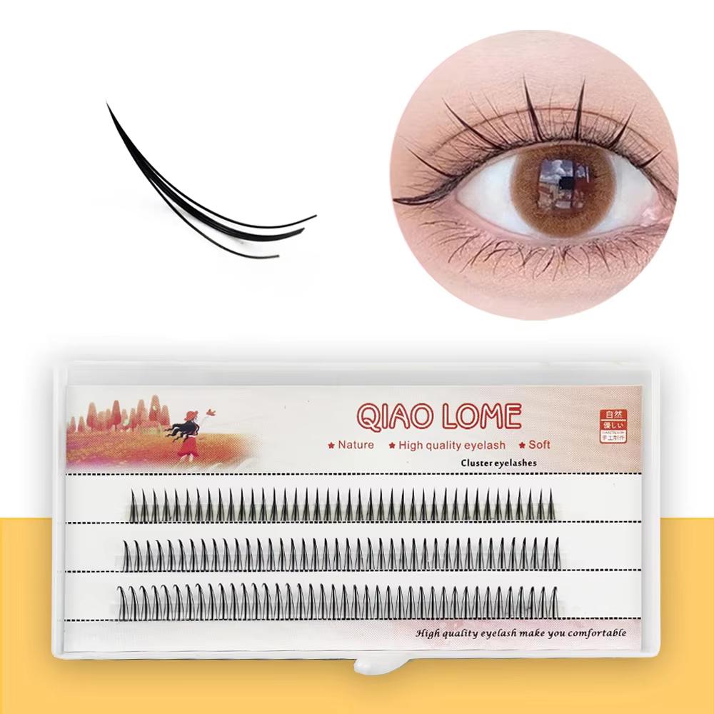 120 bundles Mink False Eyelash Natural Fishtail Lash 3D Russian Individual Eyelash Extension Cluster Makeup Tool Wholesale A