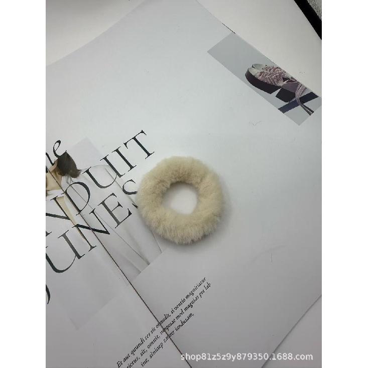 Plush Hair Scrunchies for Women & Kids, Soft Furry Hair Ties, High Ponytail Holder, Autumn Winter Fashion
