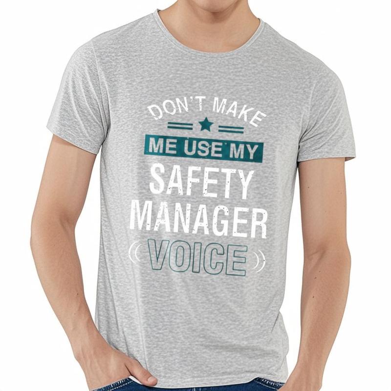 men brand tshirt Brand summer Boys tshirt Dont Make Me Use My Safety Manager Voice Short Sleeve Relaxed Fit ONeck tops