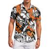 Men's Casual Fashion Printed Short,Sleeve Shirt