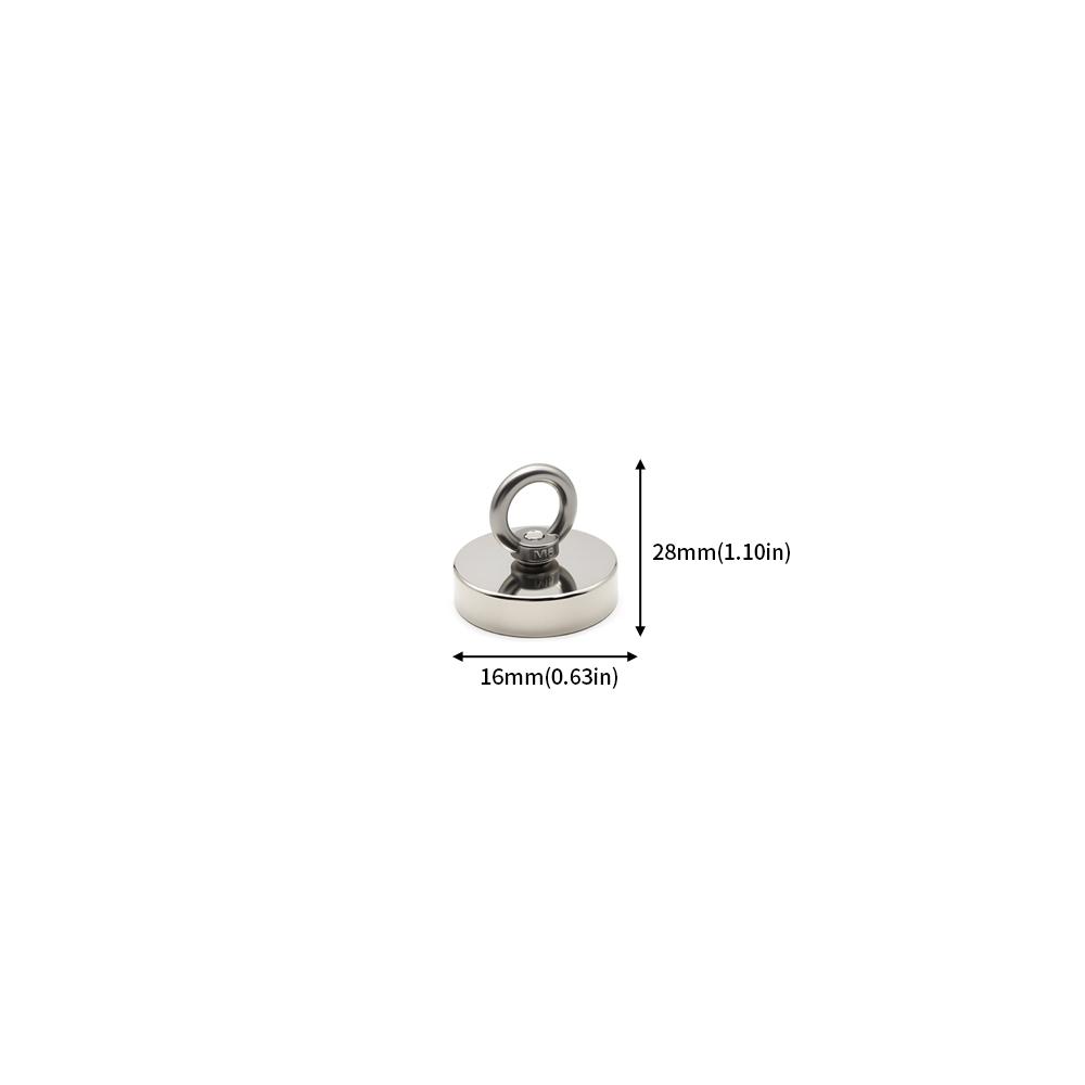 D16-D120mm Neodymium Fishing Hook N52 Heavy Duty Magnet Super Strong Neodymium Magnet  with Countersunk Hole Eyebolt