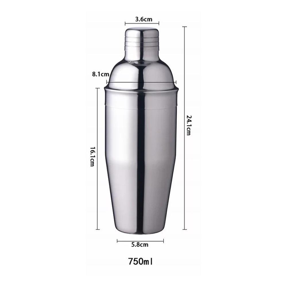 350/550/750ml Barware Food Grade Stainless Steel Cocktail Shaker Cocktail Mixer Wine Martini Shaker Leakproof Whiskey Shaker