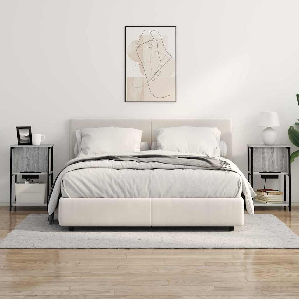 Nightstand Grey Sonoma 38 x 31 x 61 cm Particleboard