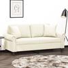Vidaxl 2-Seater Sofa With Cushions, Cream, 140 Cm, Velvet