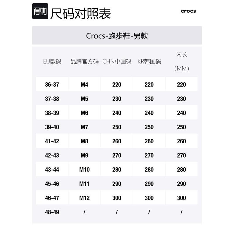 Crocs EVA Storm Wave Sneakers Round Toe Slippery Low Top Life Casual Shoes Men's Dark Night Black