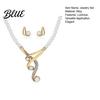 Faux Pearl Necklace And Earrings 1 Set Wedding Jewelry Women