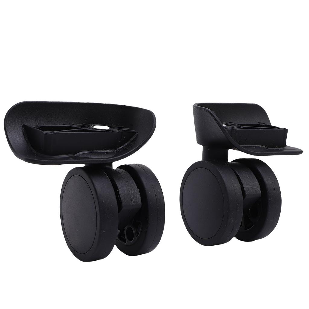 2pcs Luggage Suitcase Double Row Wheels Black Quiet Universal Rotation Casters Replacement