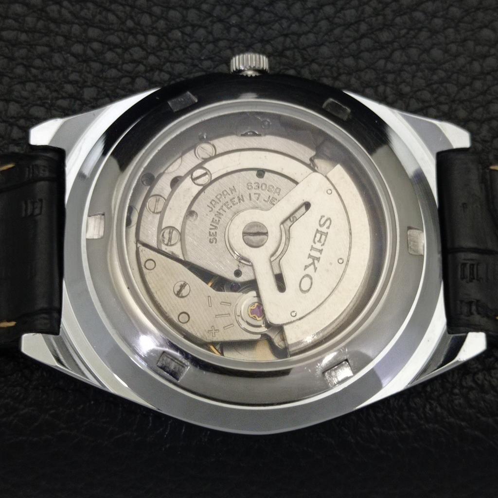 AUTOMATIC VINTAGE REFURBISHED SEIKO 5 JAPAN 6309A MENS BLACK WATCH a441362-5 Sk-a441362