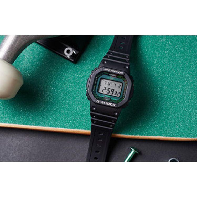 Casio Digital Series G-Shock Collaboration Model 200M Water Resistant Solar Quartz Movement Resin Strap Men watches Black GW-B5600MG-1PRL