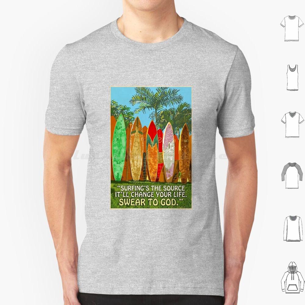 

Surfing Itll Change Your Life T Shirt Big Size 100 Cotton Surfing Beach Surfer Shark Tropical Margaritaville Paradise S