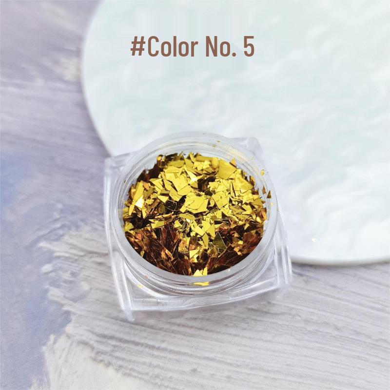 Popular Iridescent Nail Art Cellophane Flakes - Candy Paper & Irregular Glass Shards Accessories