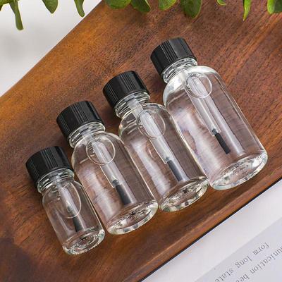 5/10/15/20/30/50/100ml Braune / Klare Nachfüllbare Nagellackflaschen Touch-up Aufbewahrungsbehälter Mit Pinselkappe DIY Bastelbehälter